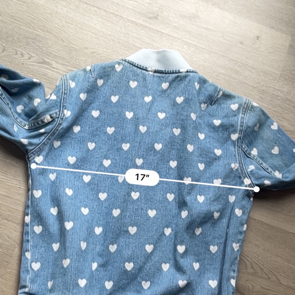 PacSun Vintage Heart Denim Bomber jacket (s) - Picture 6 of 7